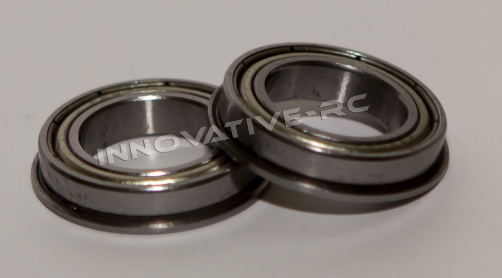 2x 15x24x5mm Flanged Ball Bearing Metal Shield