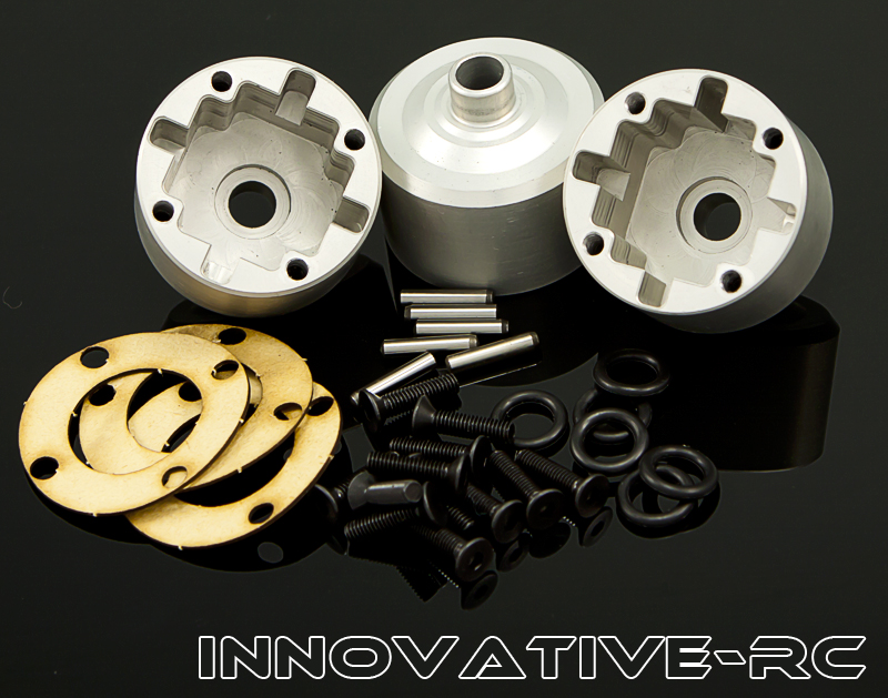 3x Thunder Tiger Differential Case MT4 G3 Silver